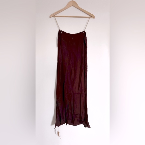 Reformation Gray Dress in Burgundy Size 2‎ - Picture 3 of 5